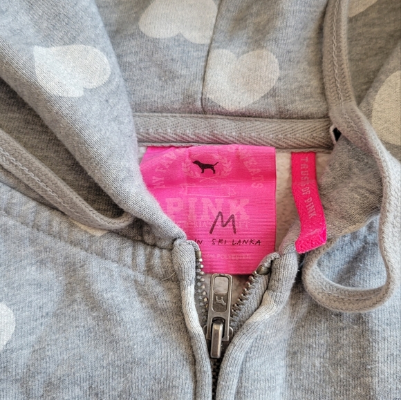 PINK Rhinestone Zip Up Hoodie - Picture 8 of 8